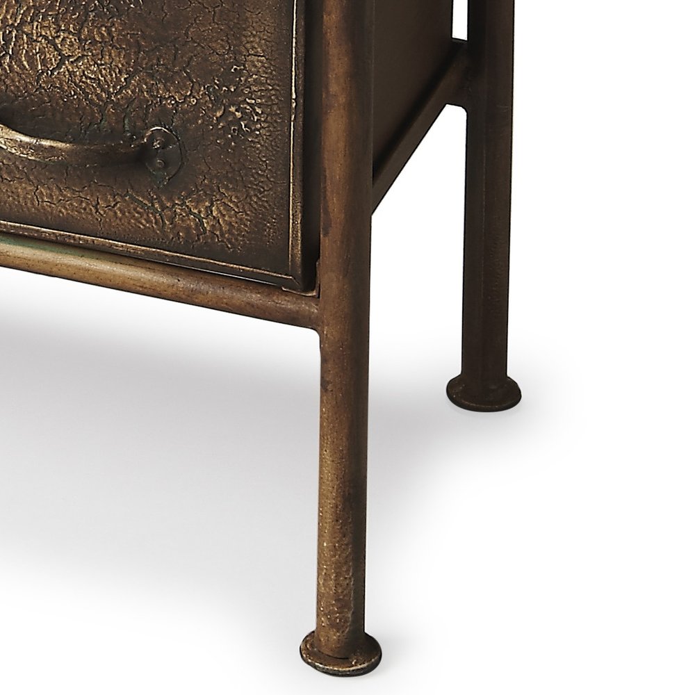 Bronze Metal Six Drawer Chest - 23-inch