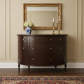 Dark Brown Solid Wood Five Drawer Sideboard - 41-inch