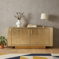 Gold Solid Wood Buffet Table with Two Doors - 71-inch