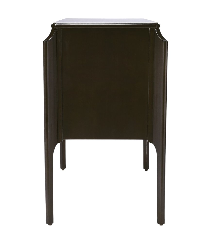 Dark Brown Solid Wood Three Drawer Dresser - 34-inch