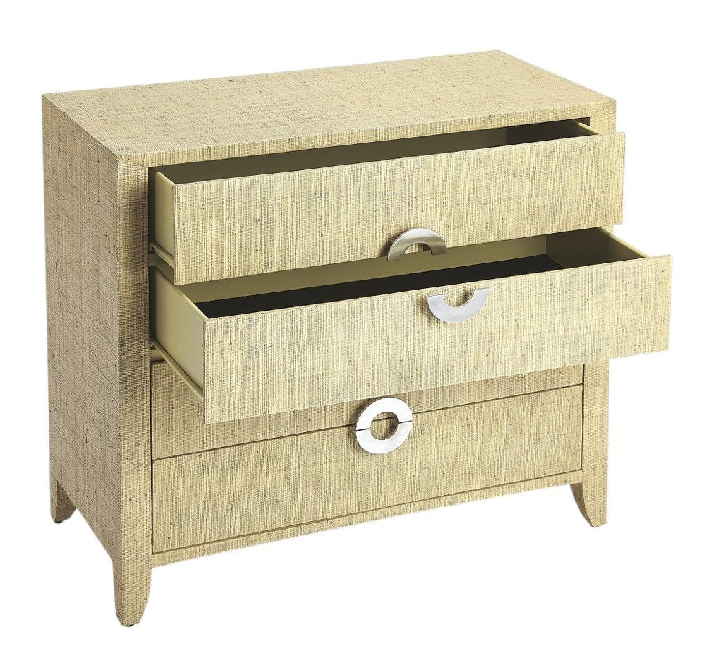 Beige Manufactured Wood Four Drawer Chest - 34-inch