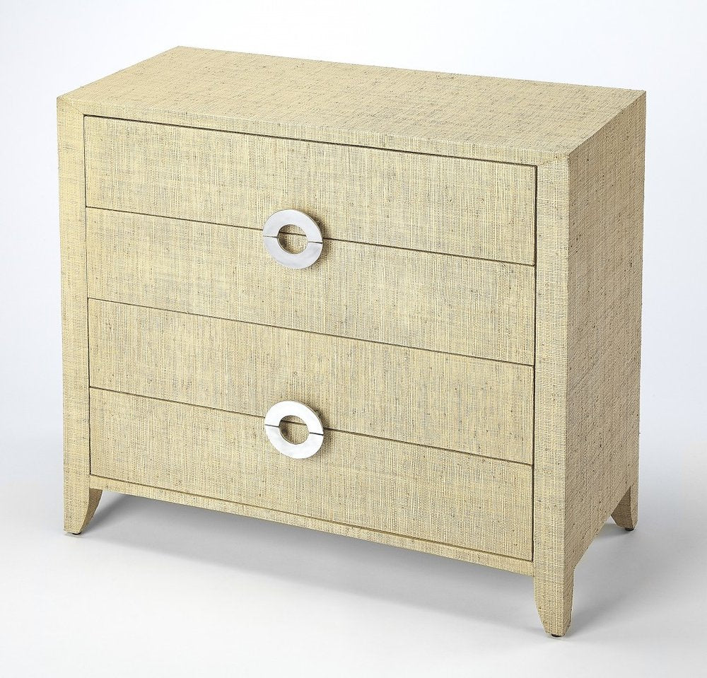 Beige Manufactured Wood Four Drawer Chest - 34-inch
