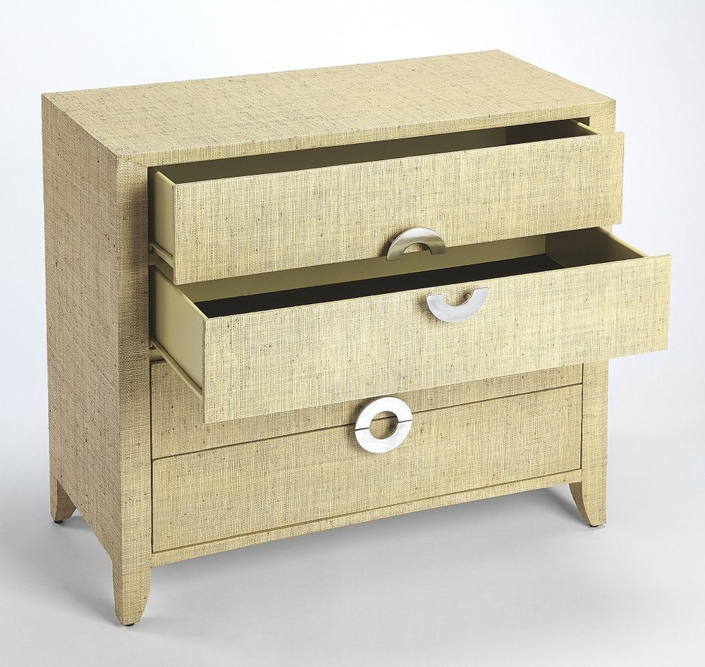 Beige Manufactured Wood Four Drawer Chest - 34-inch