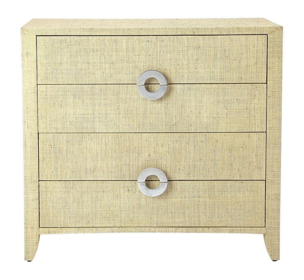 Beige Manufactured Wood Four Drawer Chest - 34-inch