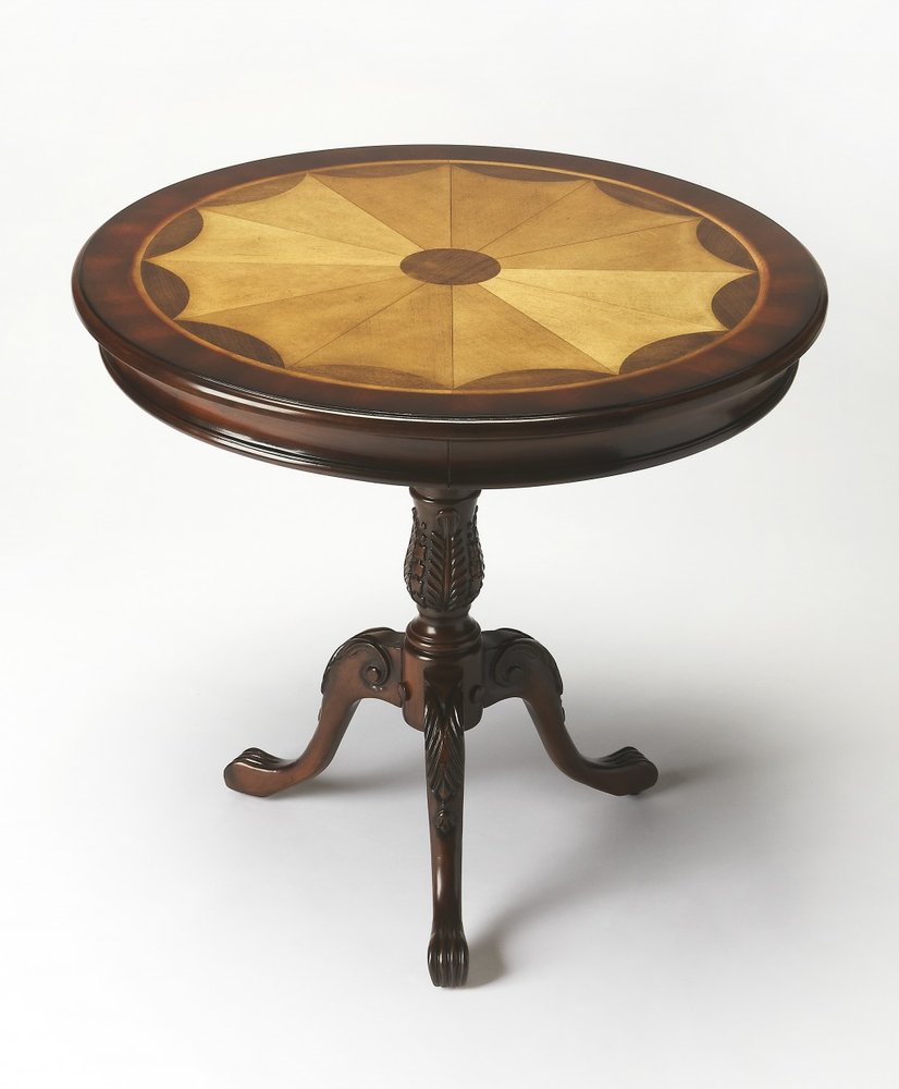Brown Wood Round Coffee Table - 30-inch