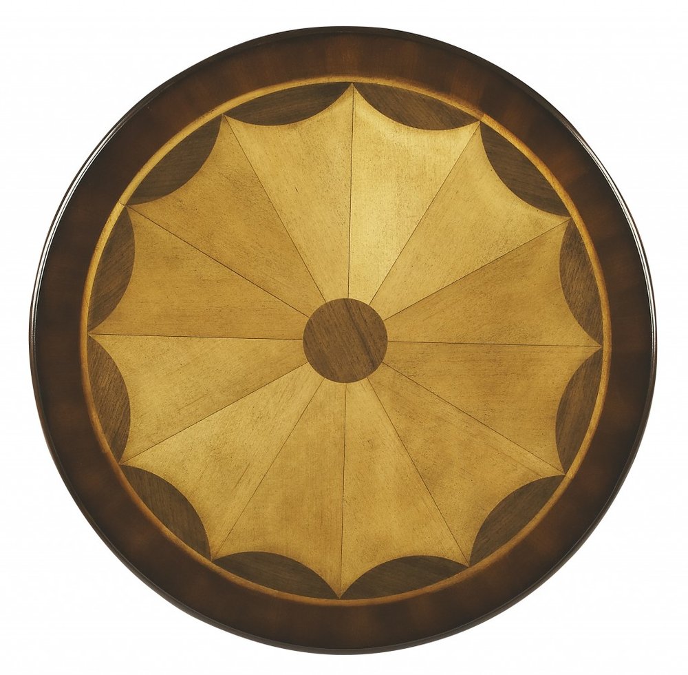 Brown Wood Round Coffee Table - 30-inch