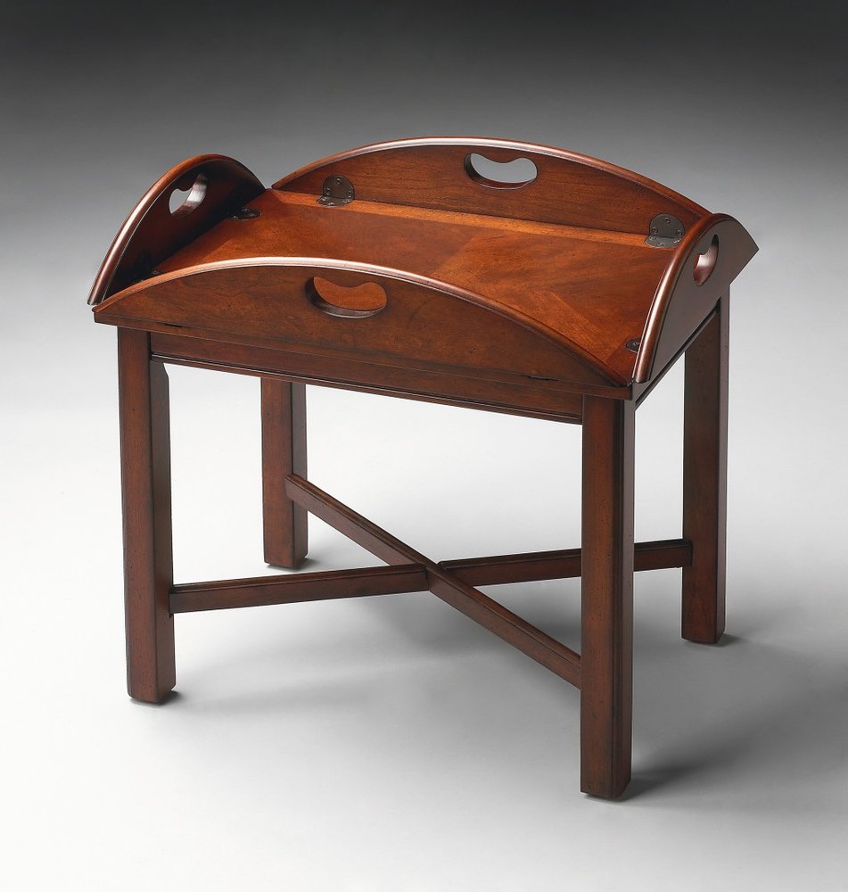 Brown and Dark Brown Wood Oval Coffee Table - 30-inch