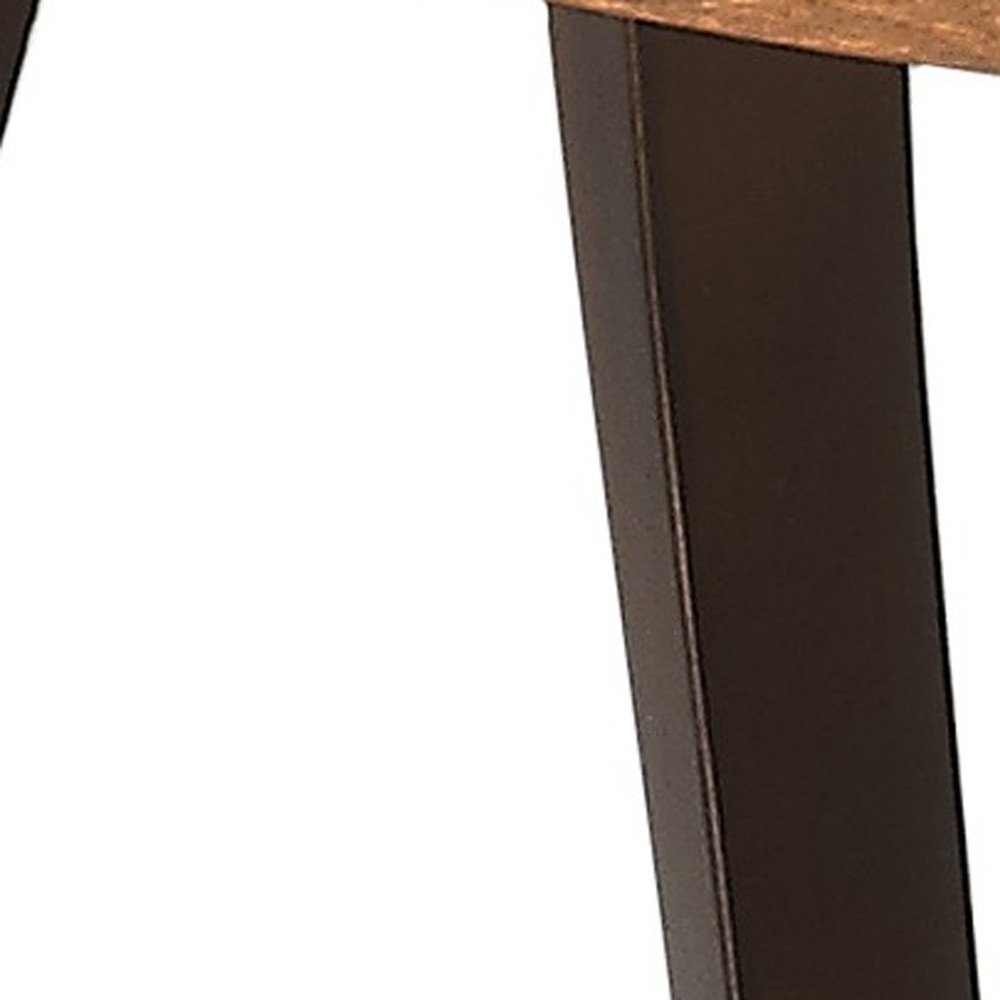 Brown Wood Oval Coffee Table with Drawer and Shelf - 25-inch