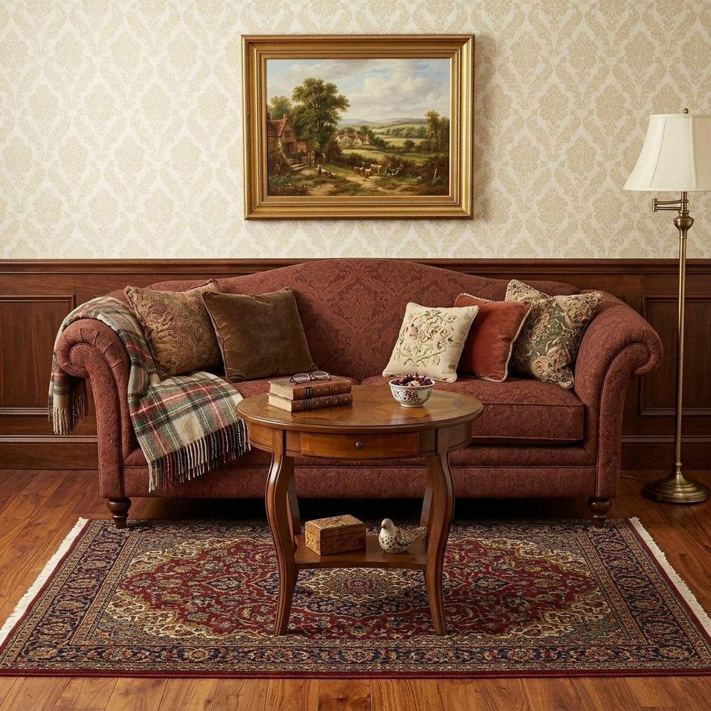 Brown Wood Oval Coffee Table with Drawer and Shelf - 25-inch