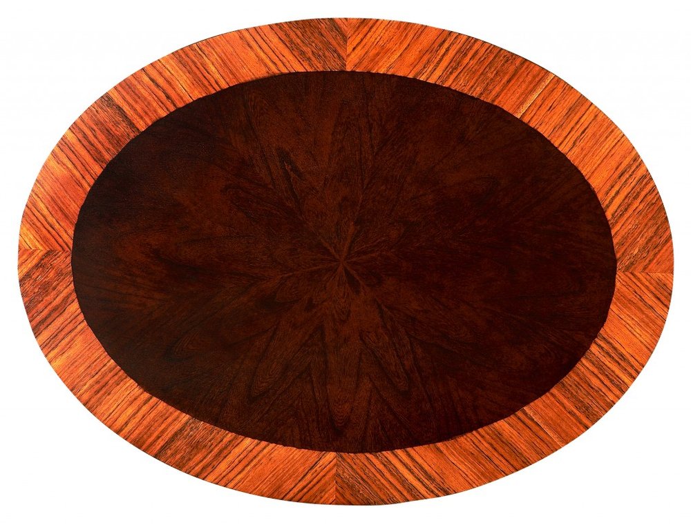 Brown Wood Oval Coffee Table with Drawer and Shelf - 25-inch
