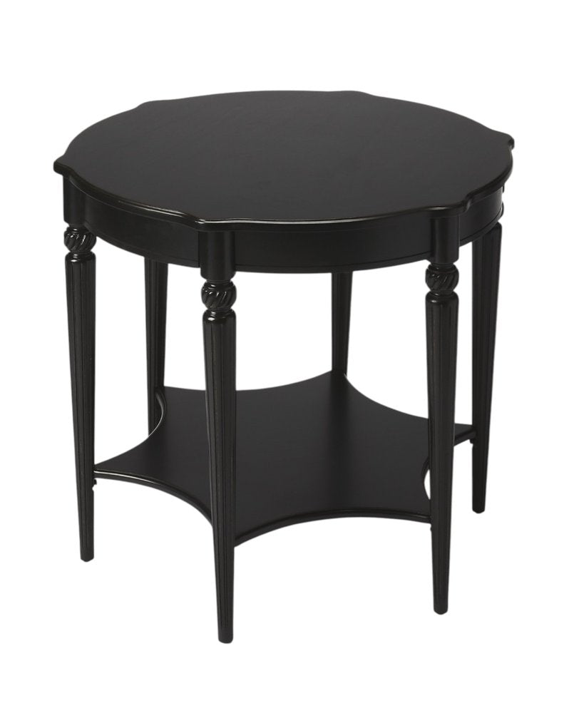 Brown Wood Round Coffee Table with Shelf - 28-inch