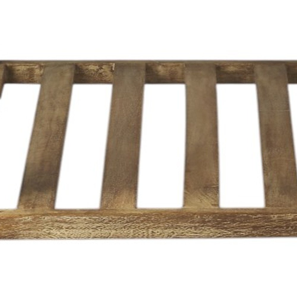 Off White and Brown Genuine Marble and Wood Square Coffee Table with Shelf