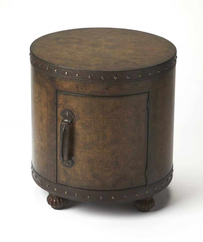 Brown Wood Round Coffee Table - 20-inch