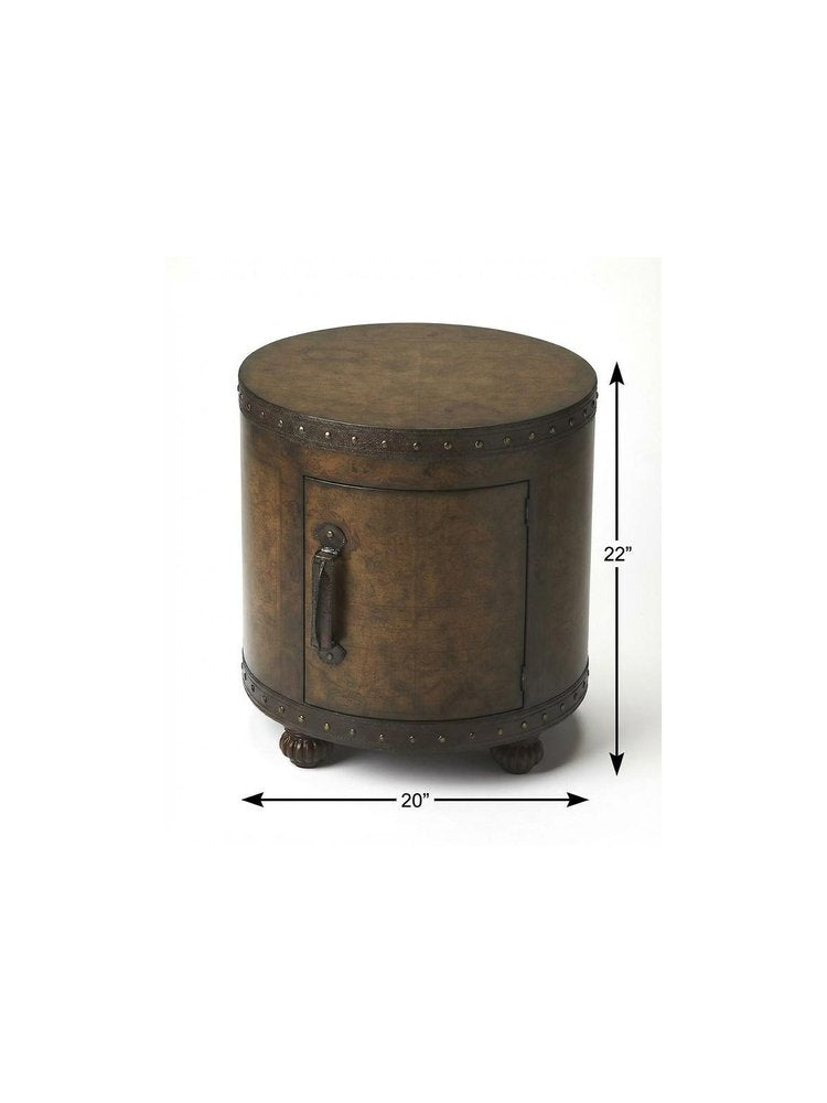 Brown Wood Round Coffee Table - 20-inch