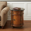 Black and Brown Stone and Wood Free Form Coffee Table with Drawer