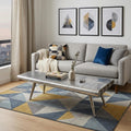 Silver Aluminum and Metal Coffee Table - 60-inch