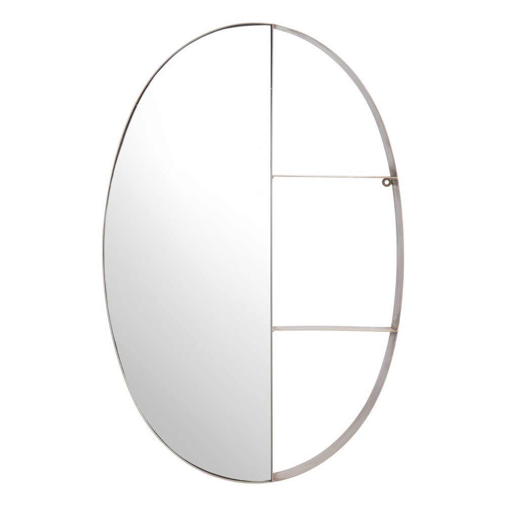 Bronze Oval Steel Framed Accent Mirror - 34-inch