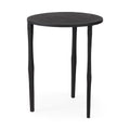 Black Iron Round End Table - 20-inch