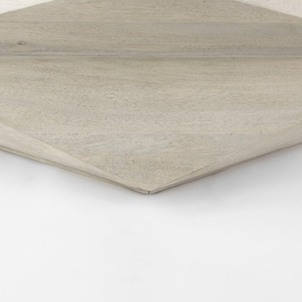 Natural Solid Wood Hexagon Lift Top Solid Coffee Table - 48-inch