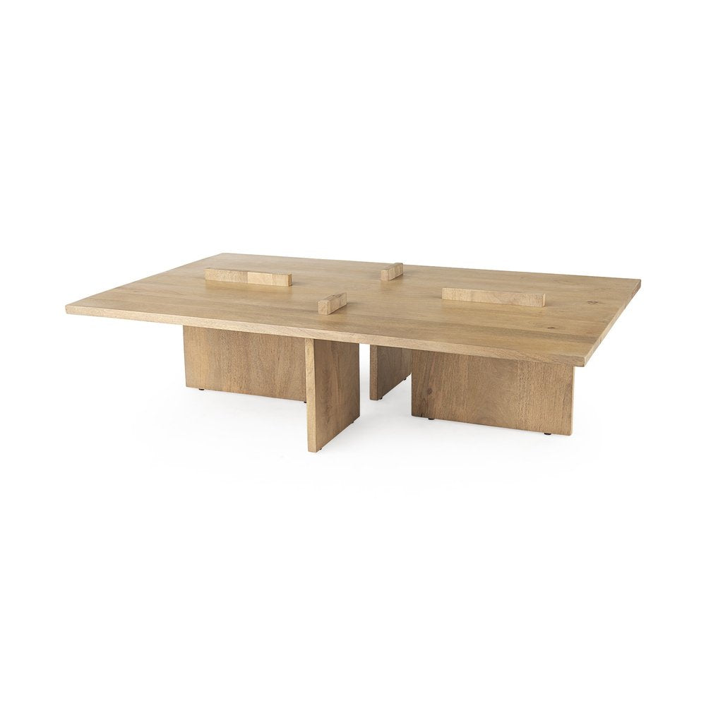 Natural Wood Coffee Table - 34-inch