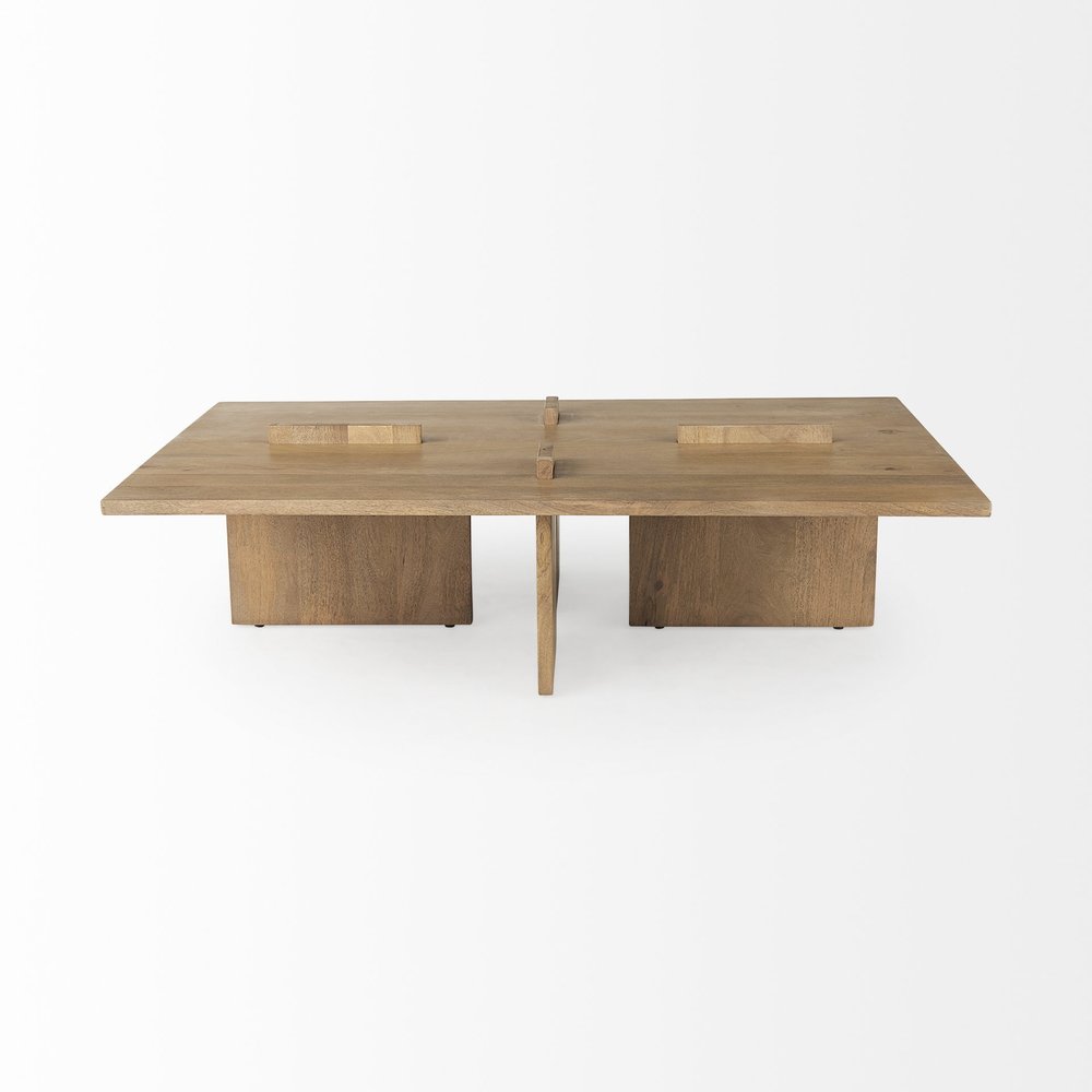 Natural Wood Coffee Table - 34-inch
