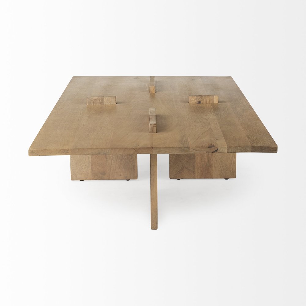 Natural Wood Coffee Table - 34-inch