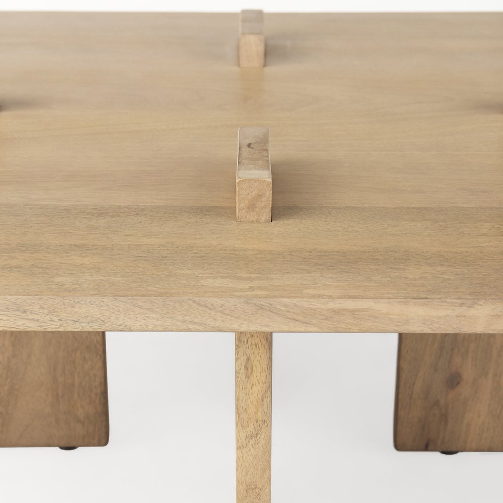 Natural Wood Coffee Table - 34-inch