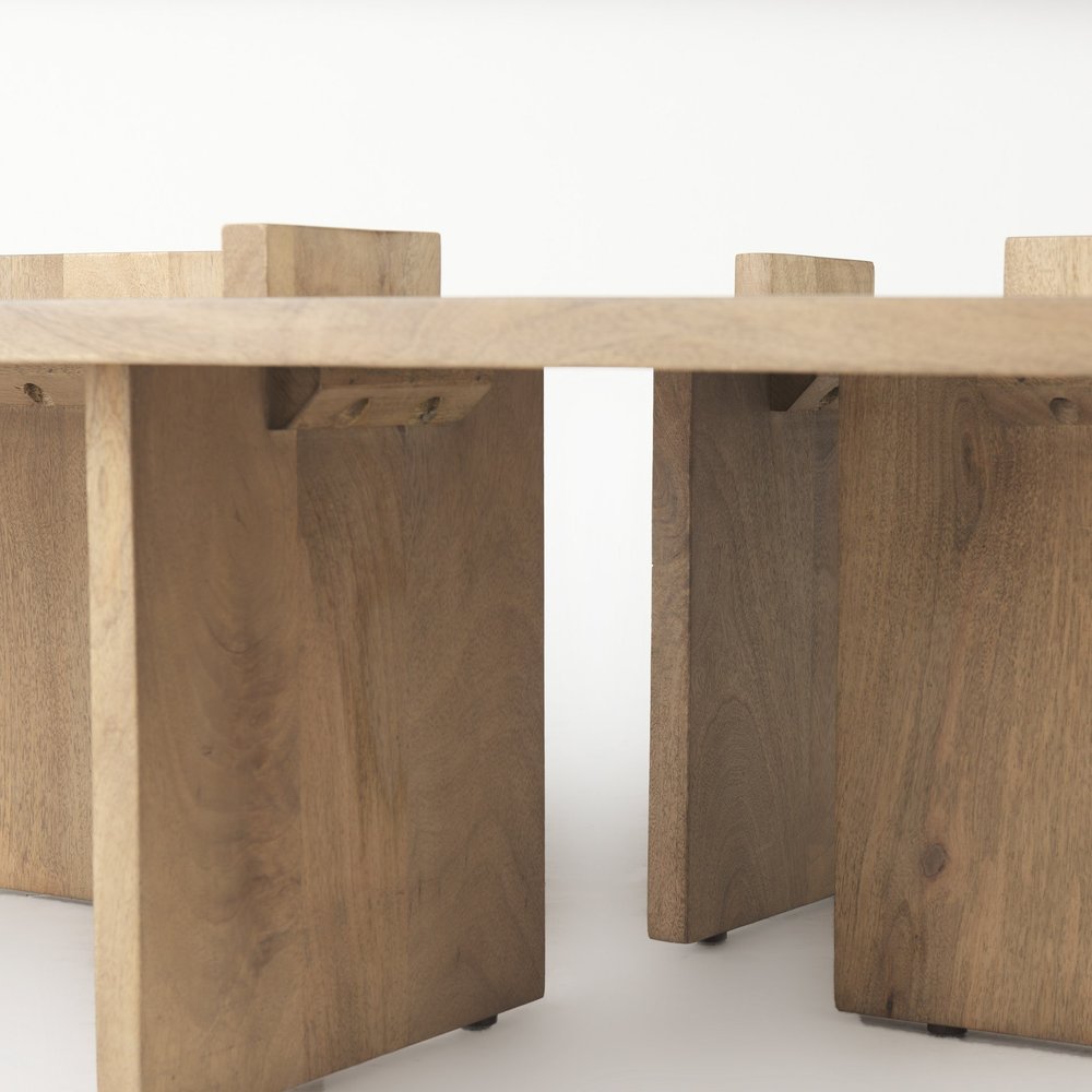 Natural Wood Coffee Table - 34-inch