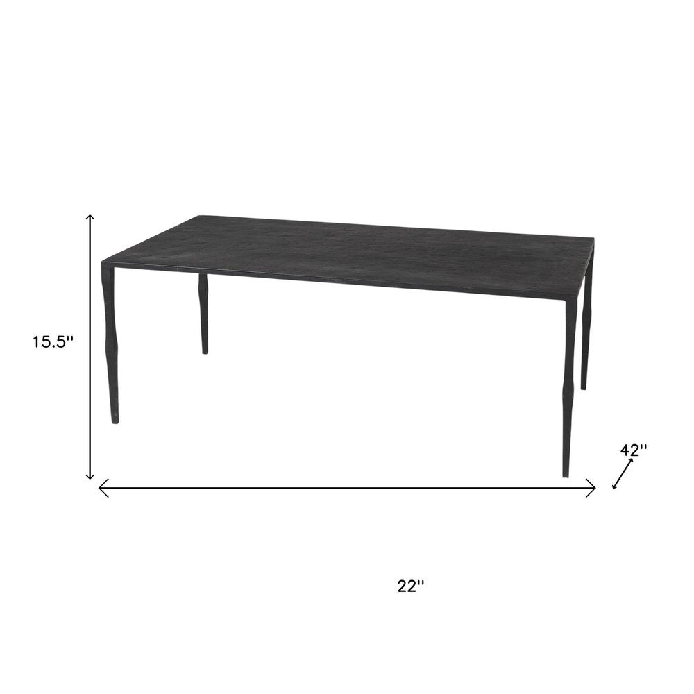 Black Iron Coffee Table - 22-inch