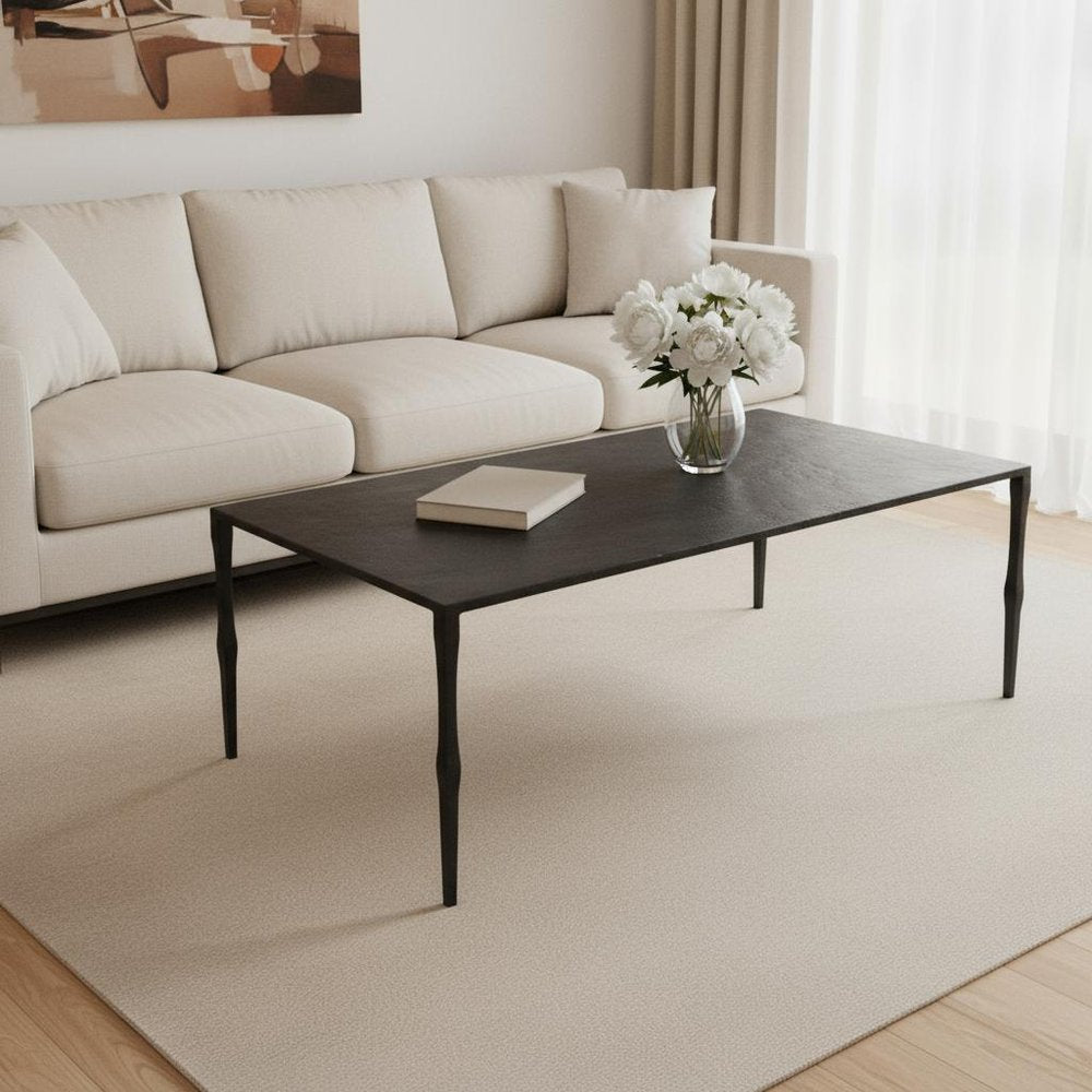 Black Iron Coffee Table - 22-inch