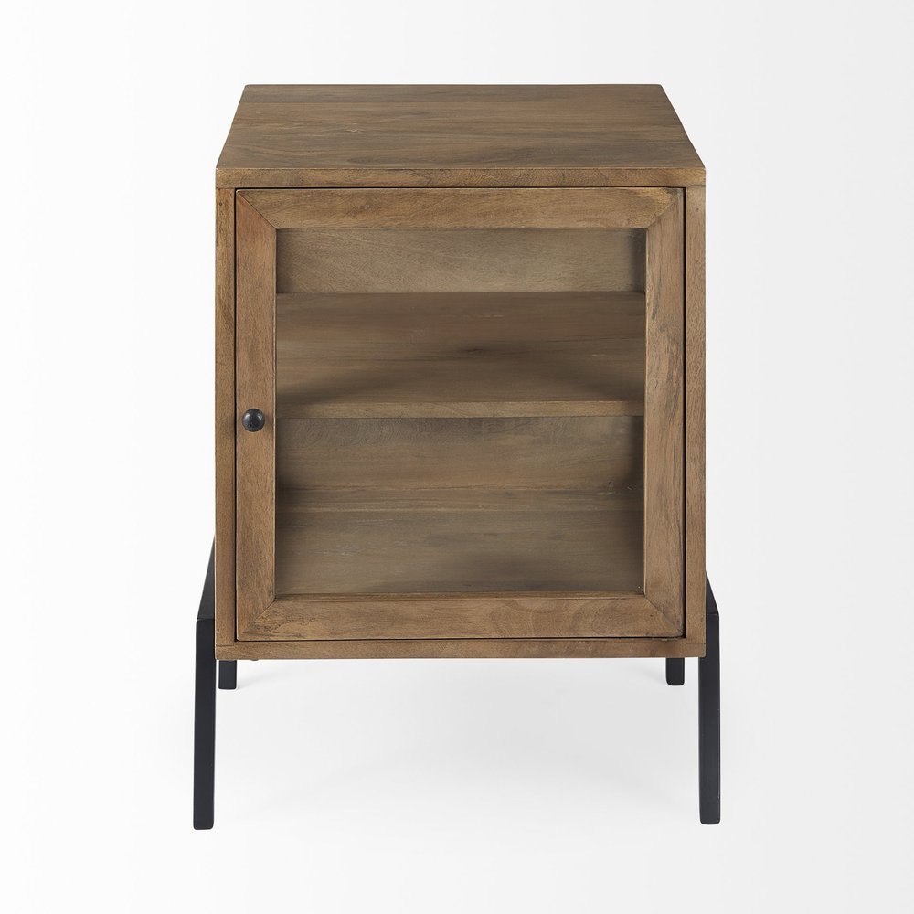 Brown Solid Wood Square End Table - 26-inch
