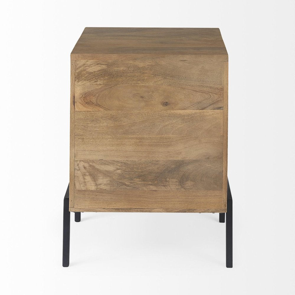 Brown Solid Wood Square End Table - 26-inch