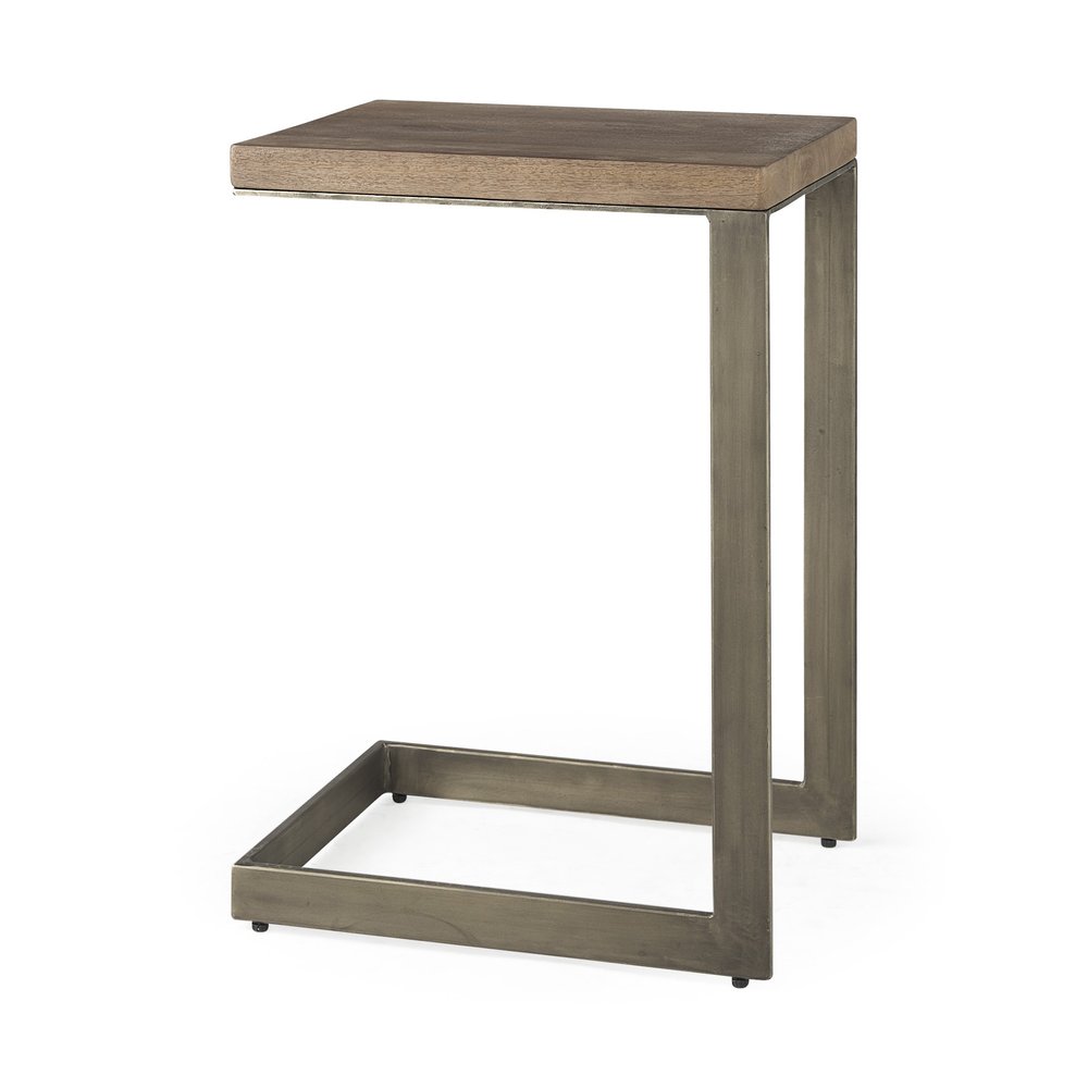 Brown Solid and Manufactured Wood Square End Table - 26-inch