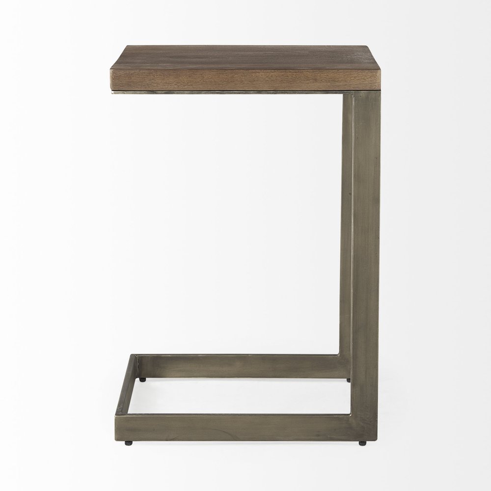 Brown Solid and Manufactured Wood Square End Table - 26-inch