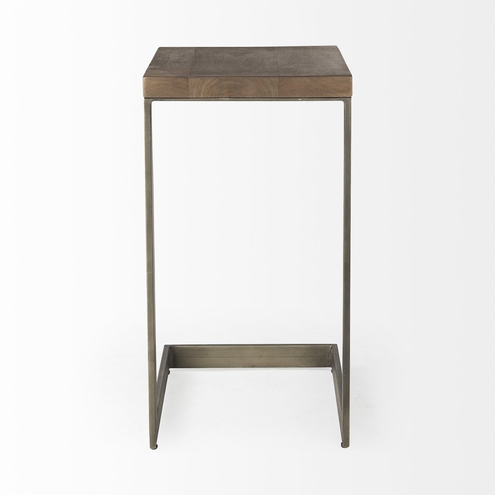 Brown Solid and Manufactured Wood Square End Table - 26-inch