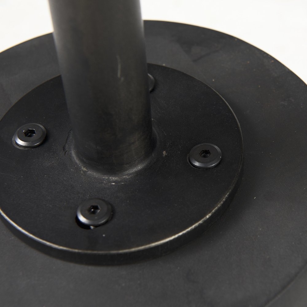 Black Solid and Manufactured Wood Round End Table - 24-inch