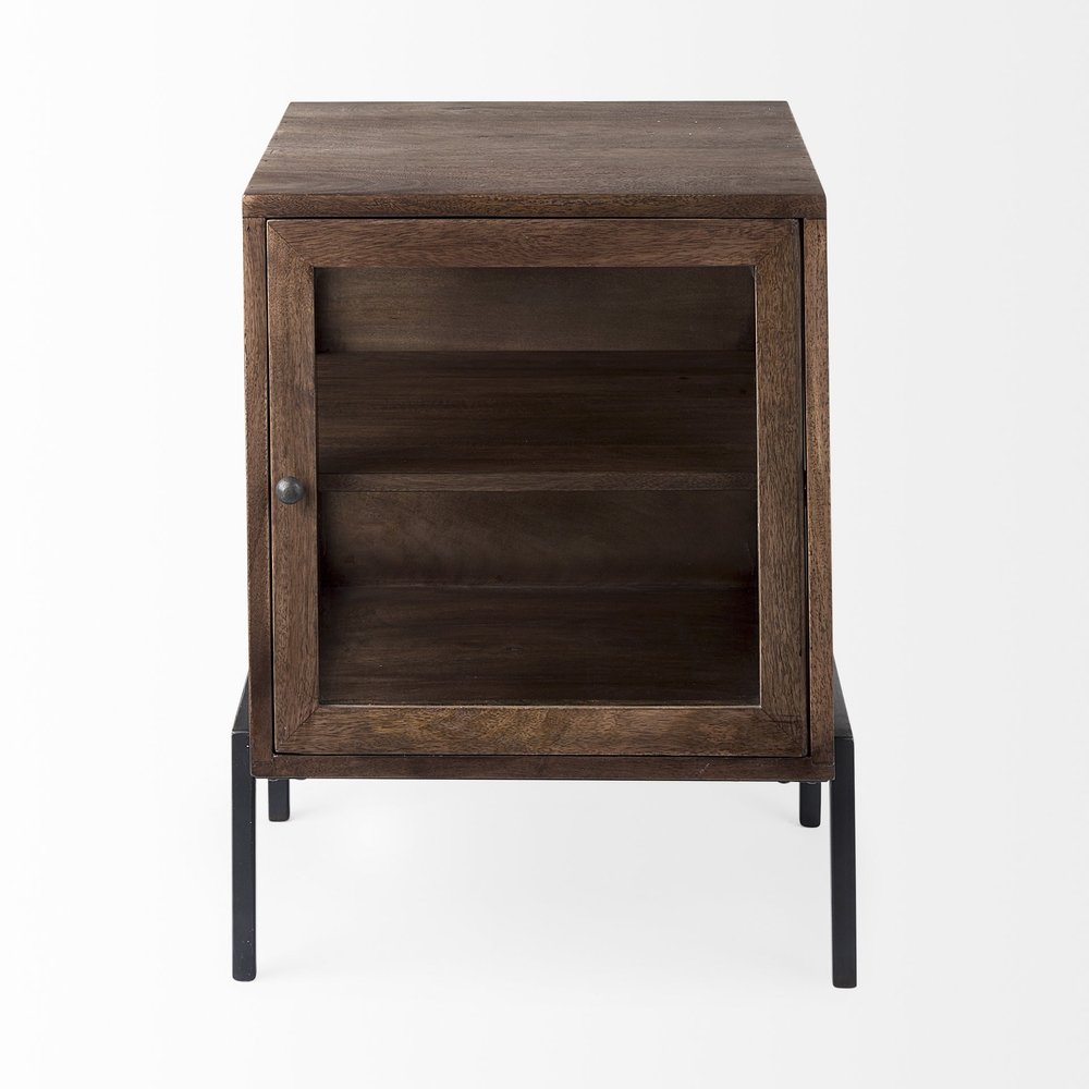 Brown Solid Wood Square End Table - 24-inch