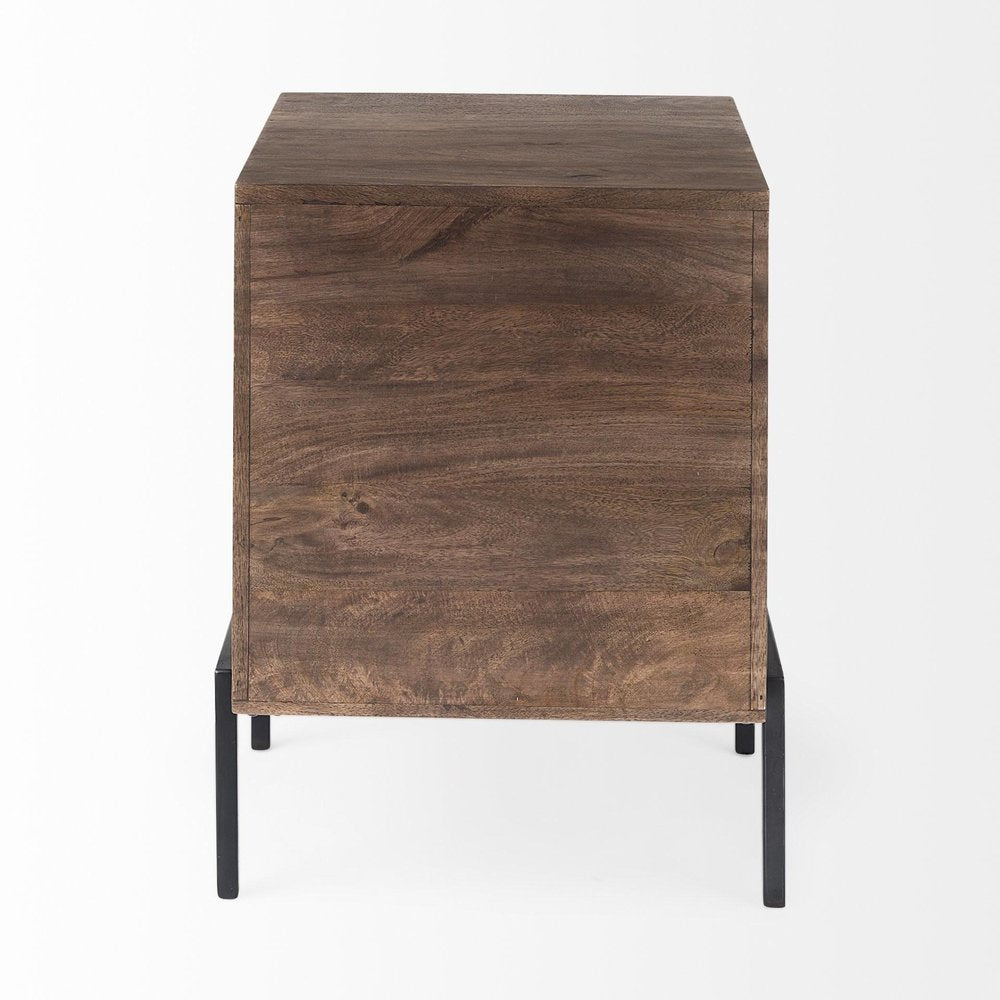 Brown Solid Wood Square End Table - 24-inch