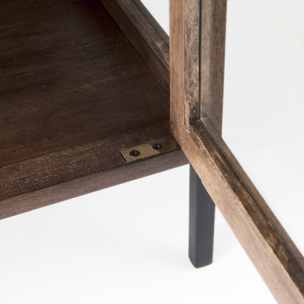 Brown Solid Wood Square End Table - 24-inch