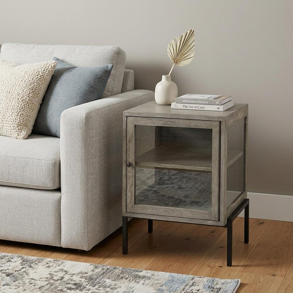 Brown Solid Wood Square End Table - 24-inch