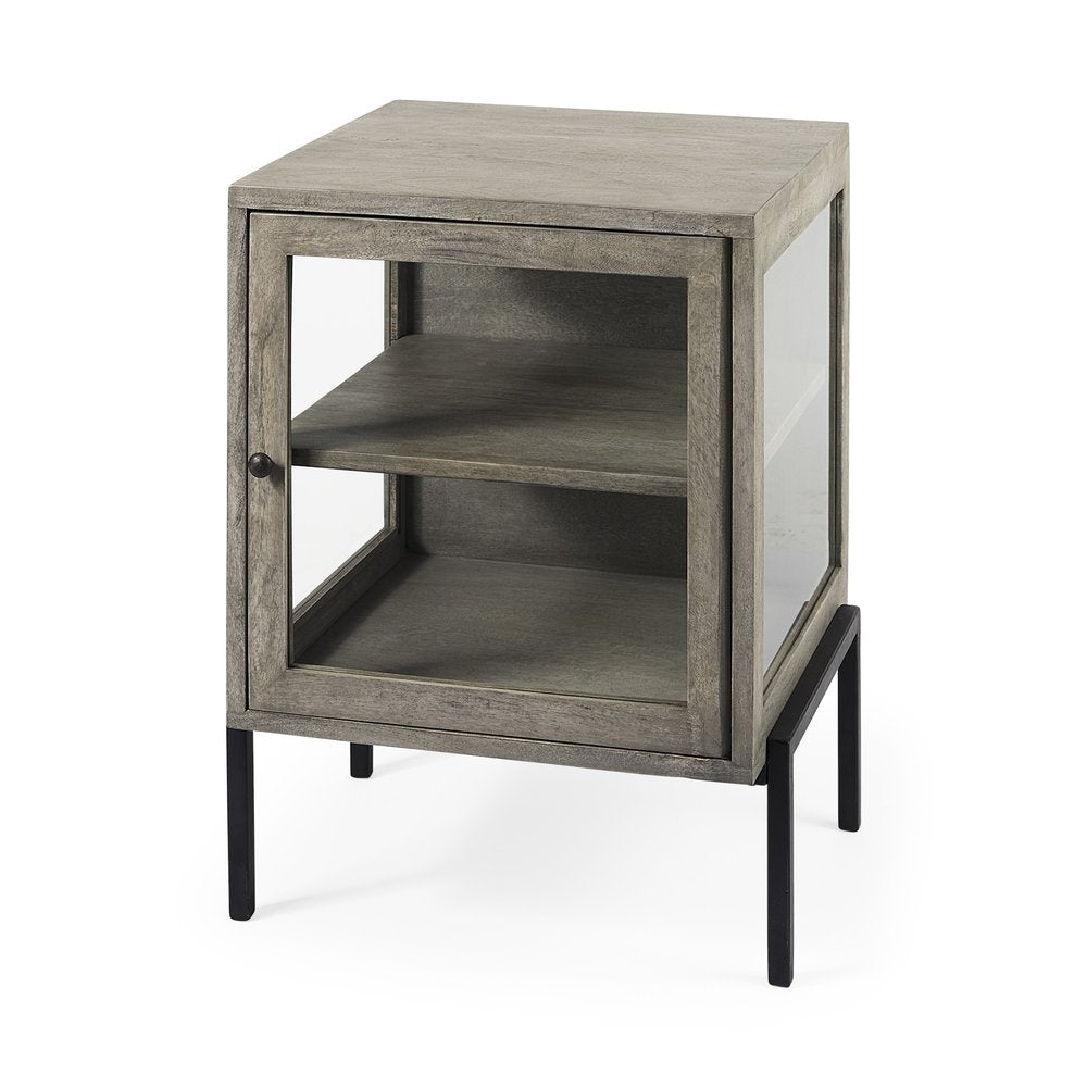 Brown Solid Wood Square End Table - 24-inch