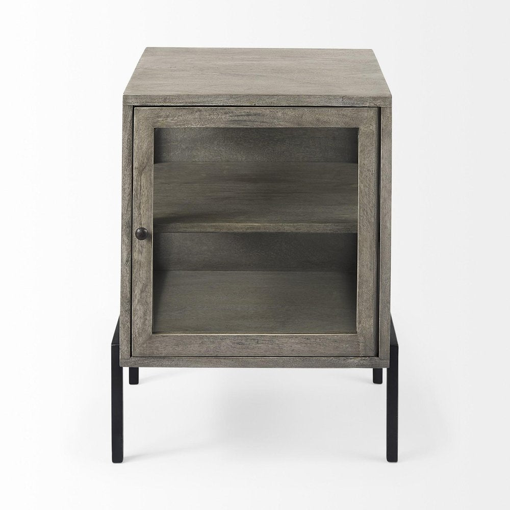 Brown Solid Wood Square End Table - 24-inch
