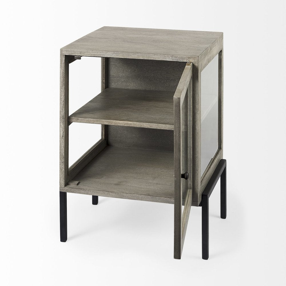 Brown Solid Wood Square End Table - 24-inch