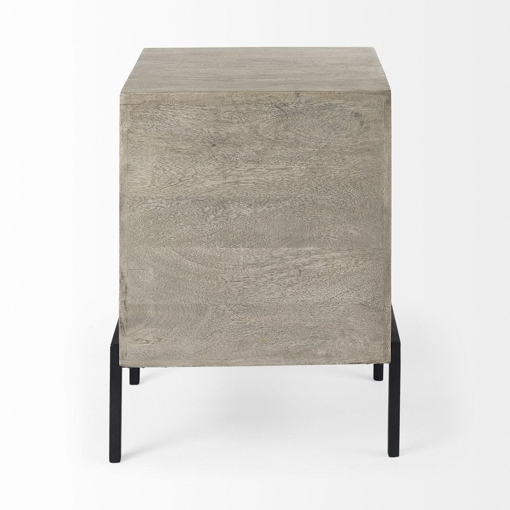 Brown Solid Wood Square End Table - 24-inch