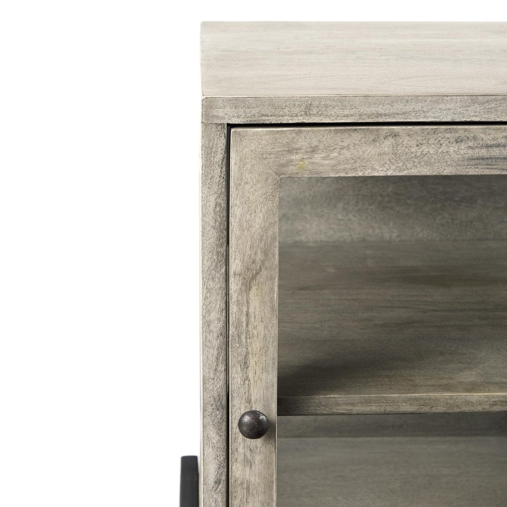 Brown Solid Wood Square End Table - 24-inch