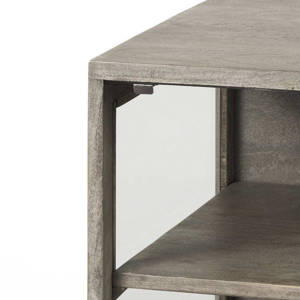 Brown Solid Wood Square End Table - 24-inch