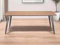 Brown and Gray Wood and Steel Dining Table - 79-inch