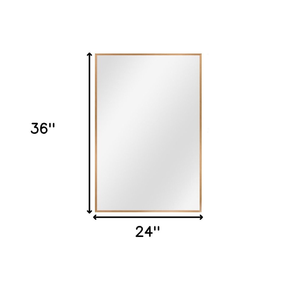 Gold Aluminum Framed Accent Mirror - 36-inch