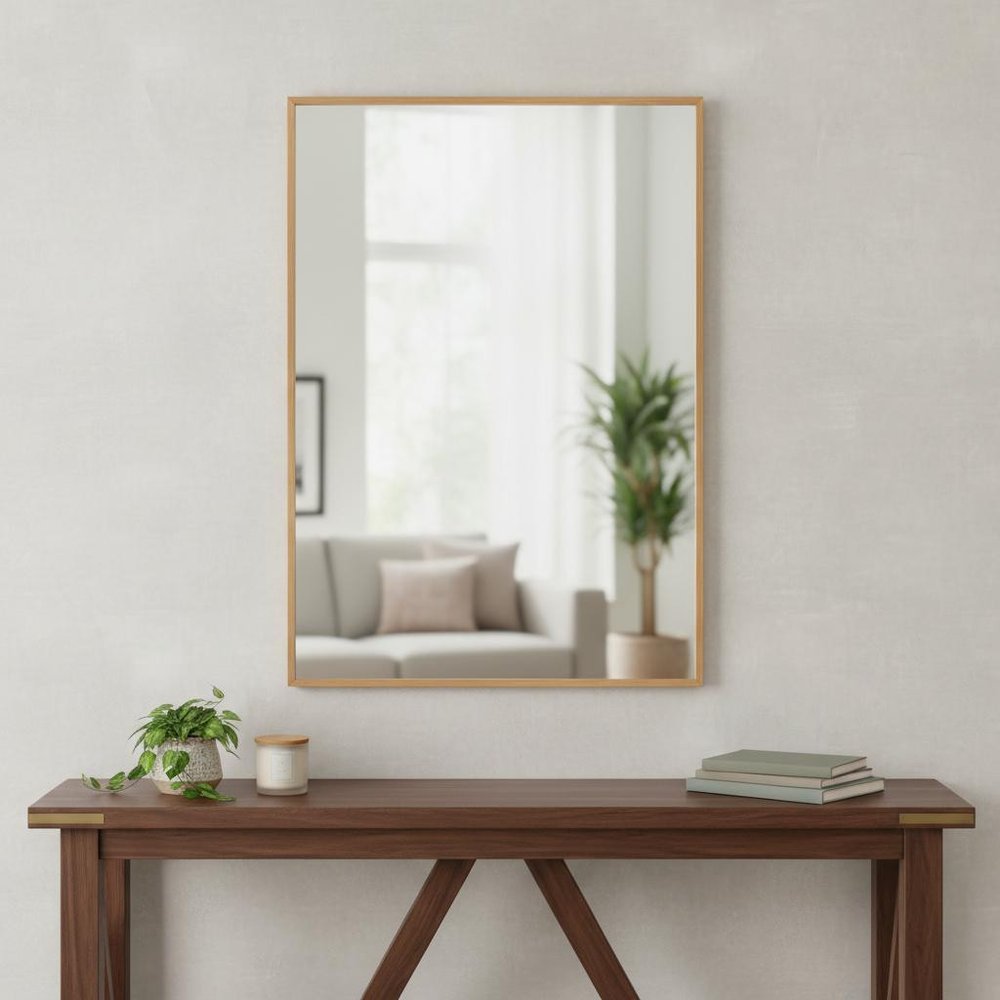 Gold Aluminum Framed Accent Mirror - 36-inch