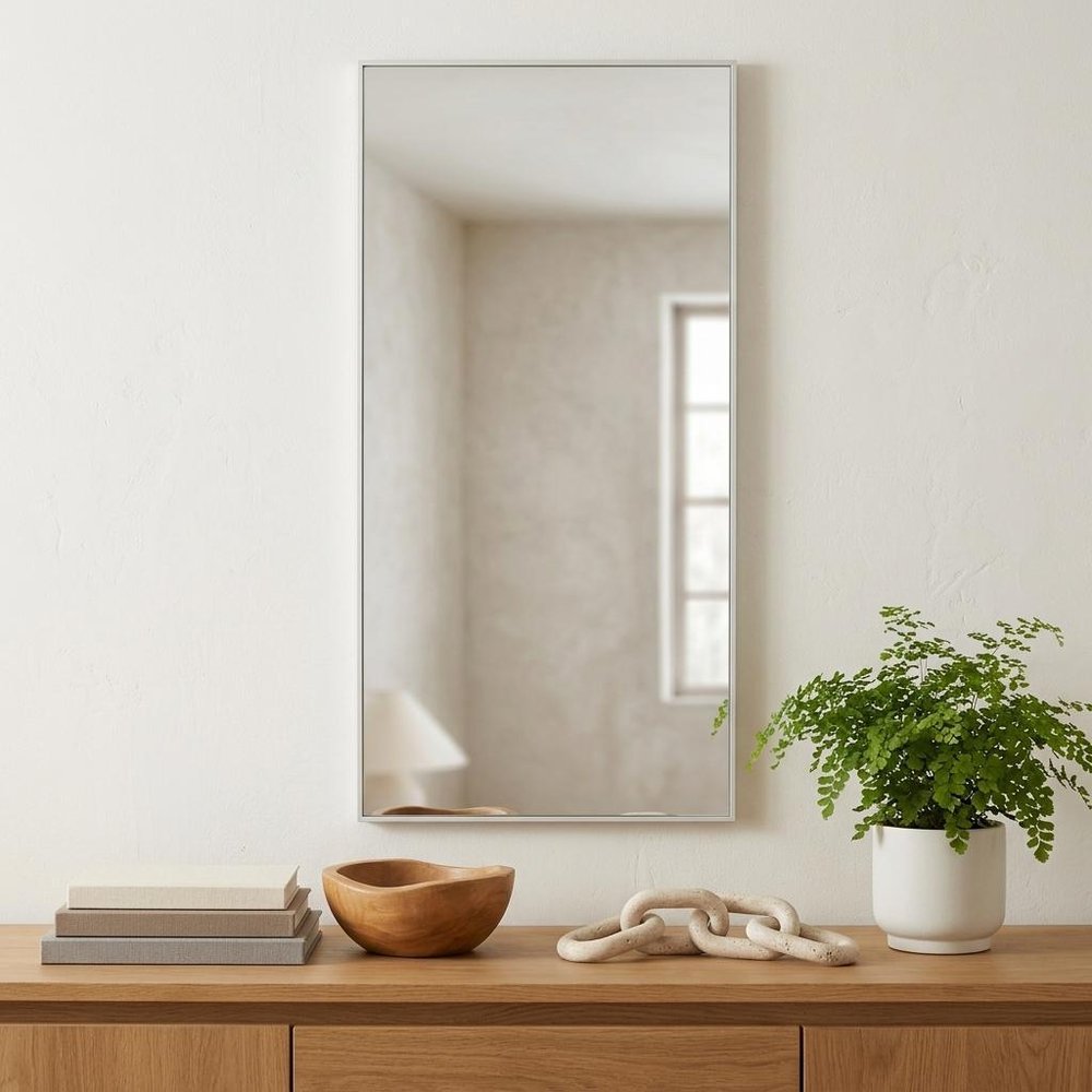 Silver Metal Accent Mirror - 47-inch